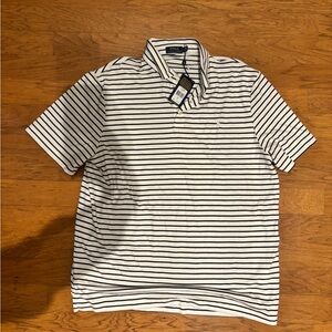 Polo by Ralph Lauren Men's Navy and White Striped Polo